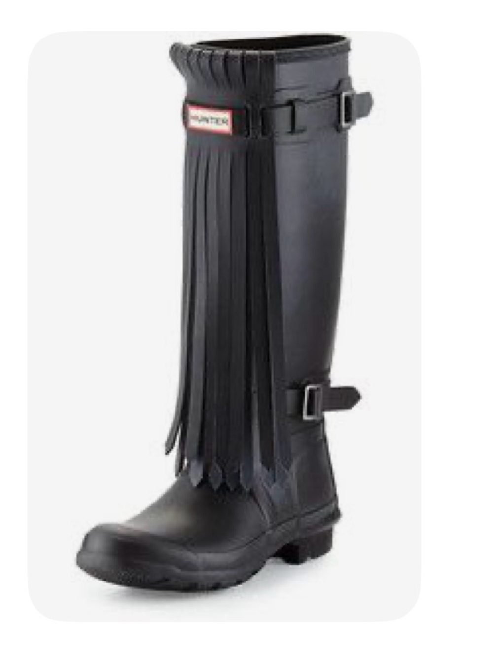 *rare* Hunter Green Tall Rain Boots with Tassles - Picture 11 of 11